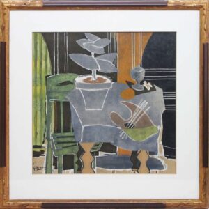 ジョルジュ・ブラック、パレットのある室内、希少な画集より、新品高級額装付 ジョルジュ・ブラック の 版画 の買取・査定相場と最新の買取価格を公開